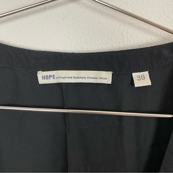 HOPE By Ringstrand Söderberg Judge Dress Black Linen Button Down Dress - Picture 8 of 9